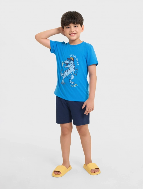 Bộ mặc nhà bé trai có hình in