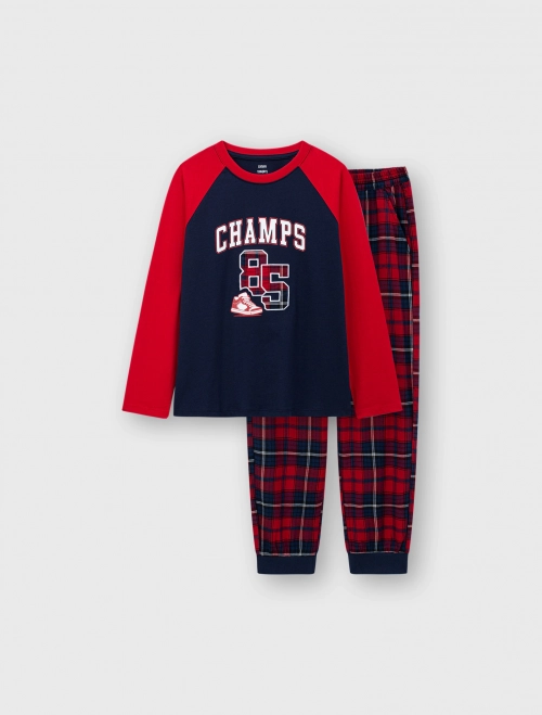 Bộ mặc nhà bé trai có hình in