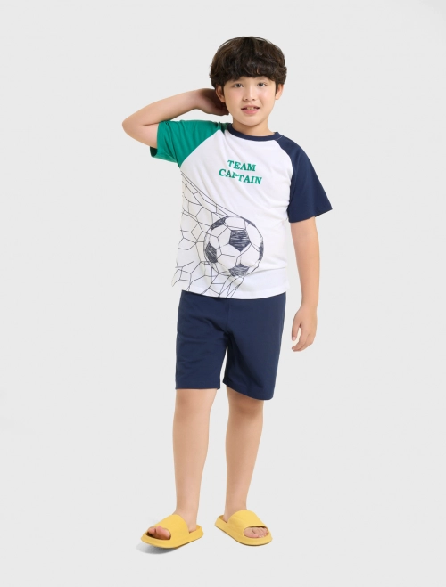 Bộ mặc nhà bé trai có hình in