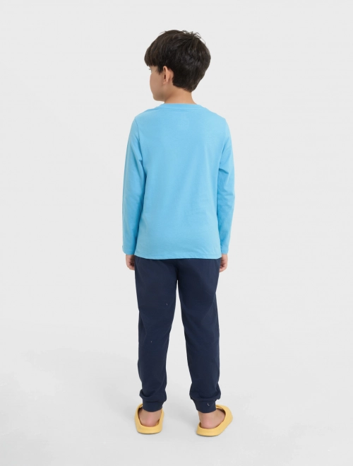 Bộ mặc nhà bé trai cotton in hình Wolfoo