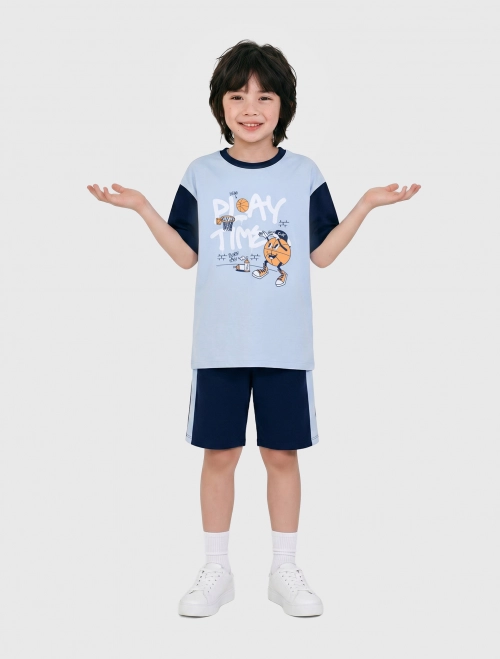 Bộ mặc nhà bé trai có hình in | OEKO-TEX