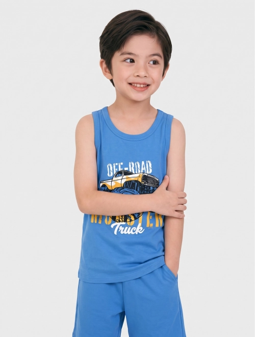Bộ mặc nhà bé trai có hình in