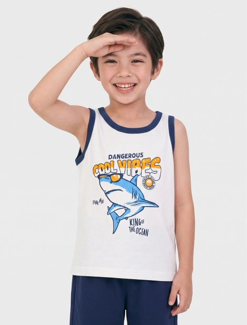 Bộ mặc nhà bé trai có hình in