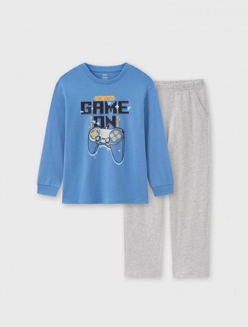 Bộ mặc nhà bé trai cotton có hình in | OEKO-TEX