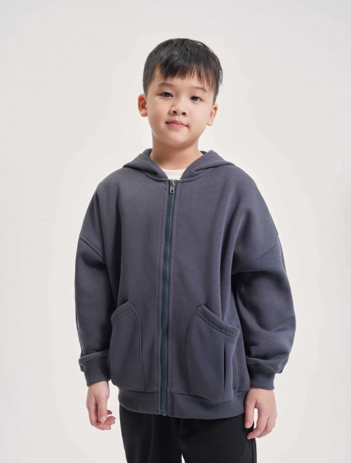 Áo khoác nỉ có mũ bé trai có mũ