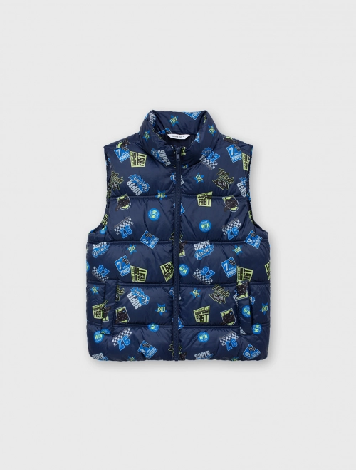 Áo khoác gilet chần bông bé trai