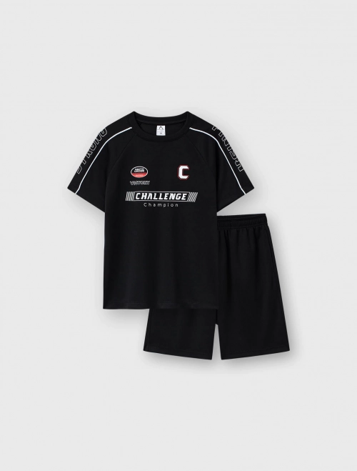 Bộ quần áo Active bé trai có hình in