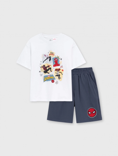 Bộ quần áo bé trai Cotton USA in hình Spiderman