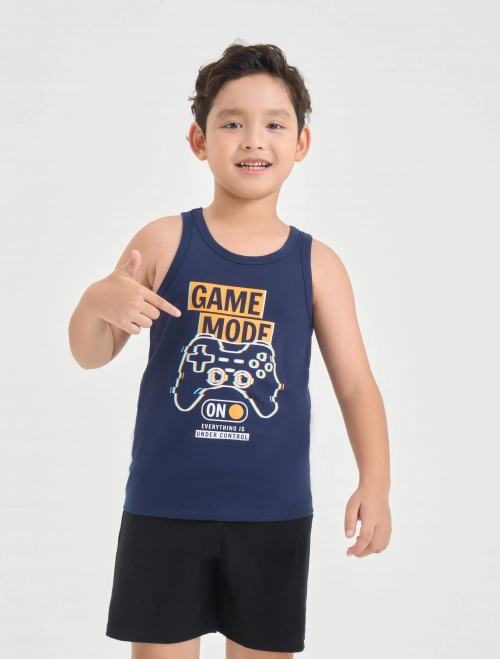 Áo ba lỗ bé trai có hình in