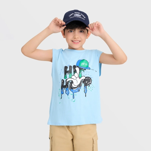 Áo sát nách bé trai cotton USA có hình in