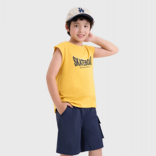 Áo sát nách bé trai cotton USA có hình in