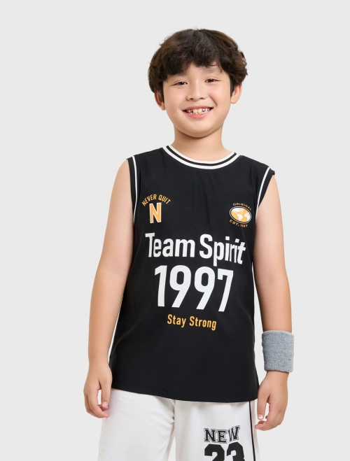 Áo ba lỗ active bé trai có hình in