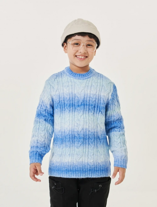 Áo len bé trai dệt vặn thừng