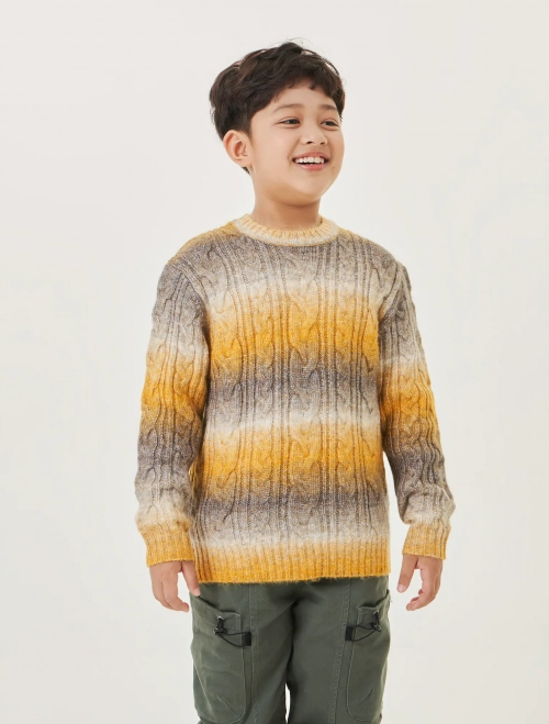 Áo len bé trai dệt vặn thừng