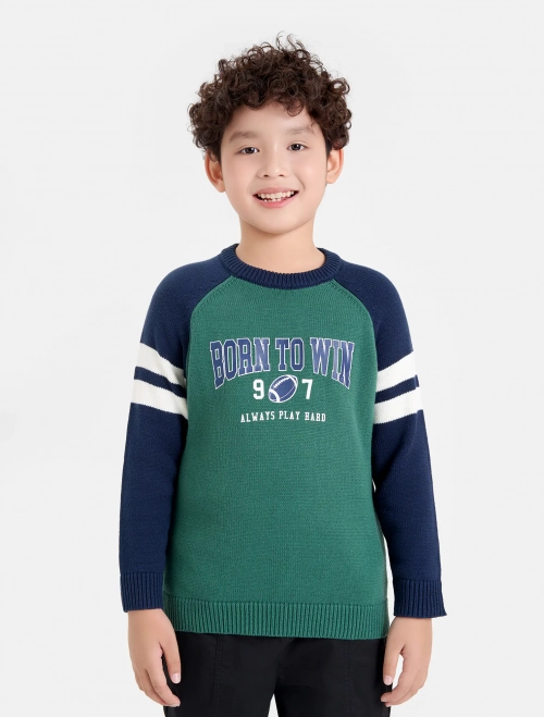 Áo len bé trai phối màu