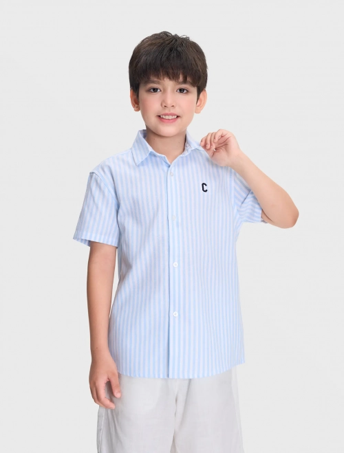 Áo sơ mi bé trai họa tiết ngộ nghĩnh in tràn