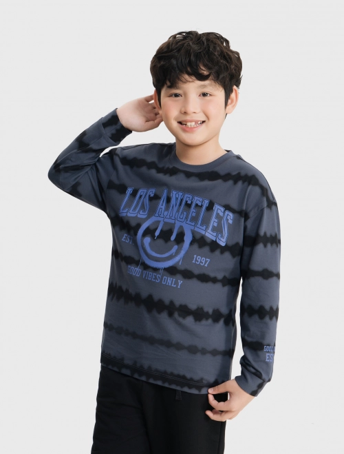 Áo phông bé trai dài tay cotton có hình in