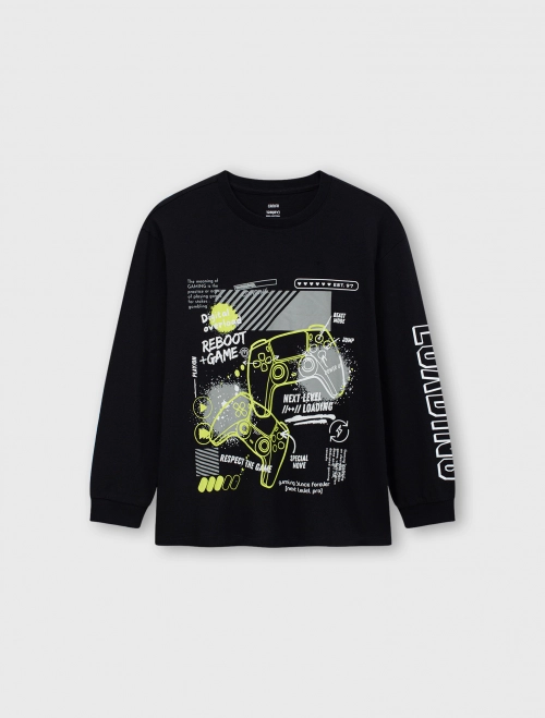 Áo phông bé trai cotton USA có hình in