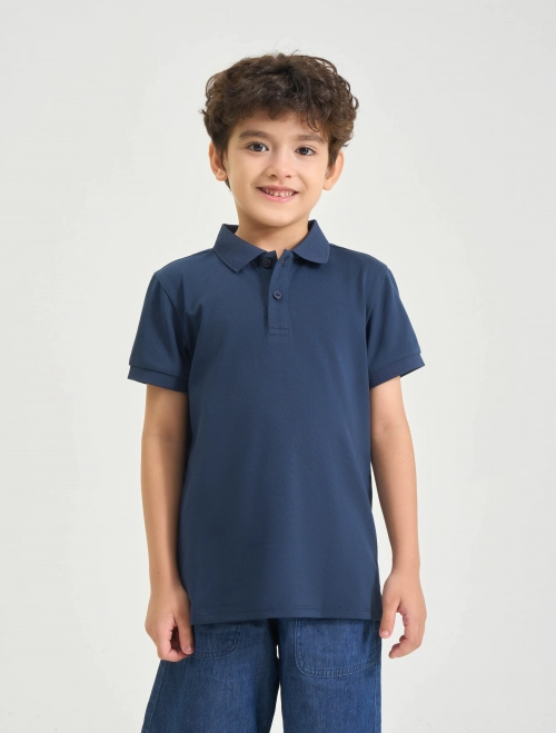 Áo polo bé trai basic