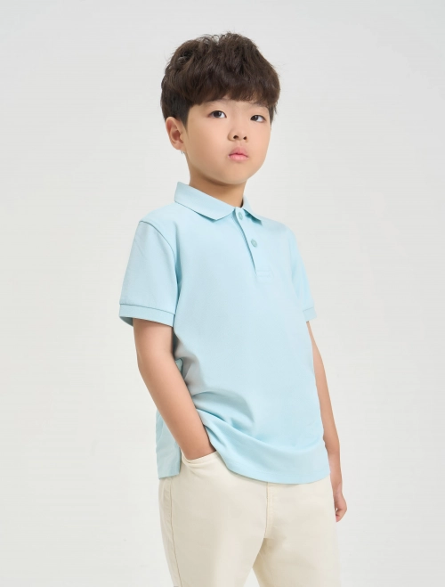 Áo polo bé trai basic