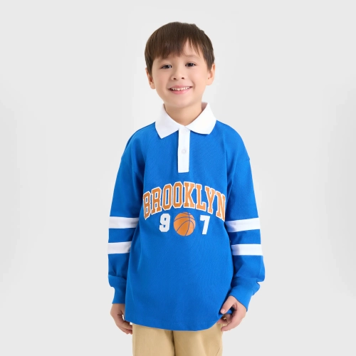 Áo polo bé trai có hình in