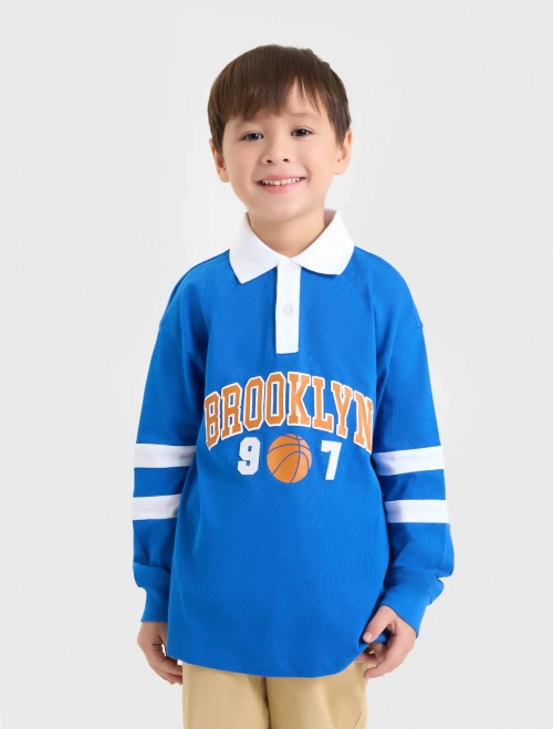 Áo polo bé trai có hình in