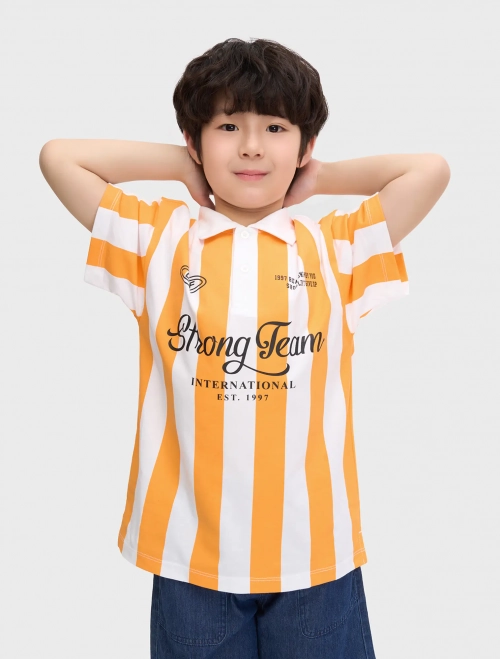 Áo polo bé trai cotton USA có hình in