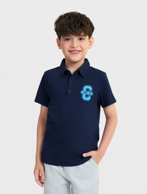Áo polo bé trai cotton USA có hình in