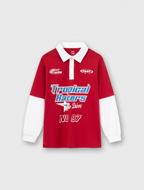 Áo polo bé trai có hình in