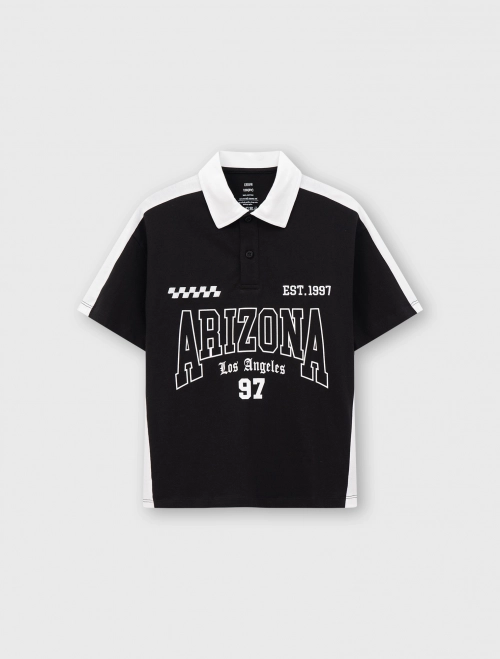 Áo polo bé trai có hình in