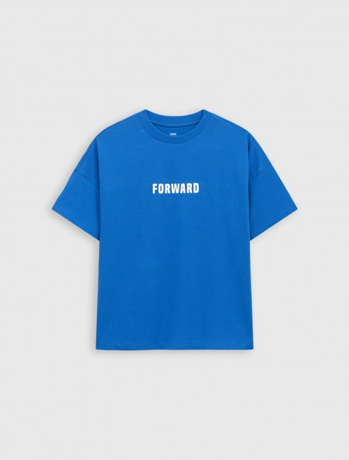 Áo phông bé trai cotton cổ tròn có hình in