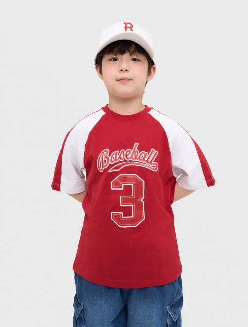 Áo phông bé trai phom regular có hình in phong cách sport