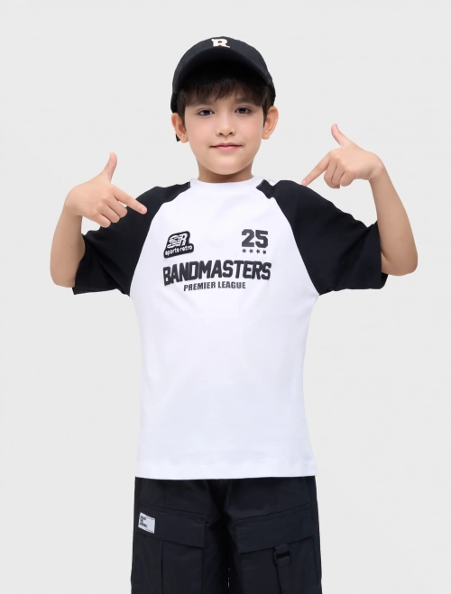 Áo phông bé trai phom regular có hình in phong cách sport