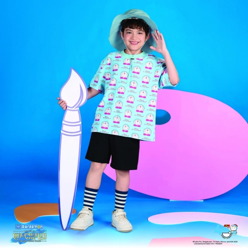 Áo phông bé trai cotton USA hoạ tiết Doraemon