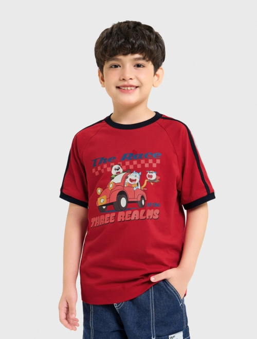 Áo phông bé trai in hình Wolfoo