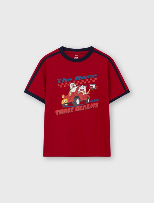 Áo phông bé trai in hình Wolfoo