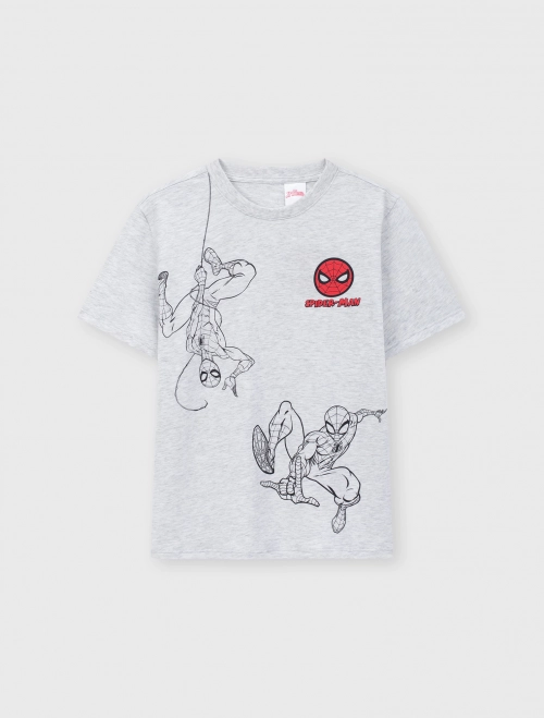 Áo phông bé trai Cotton USA in hình Spiderman