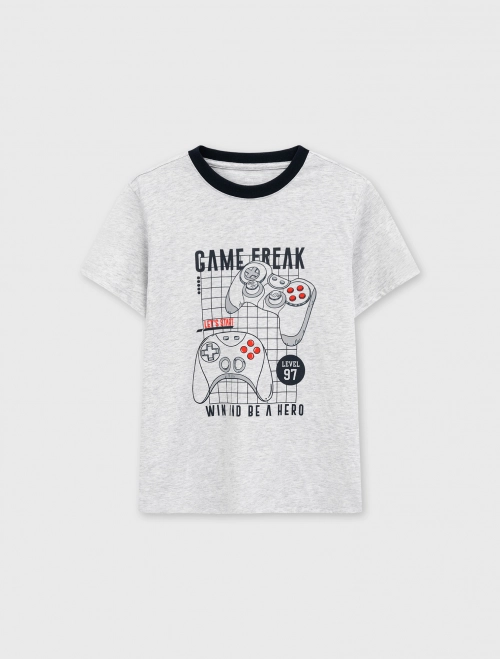 Áo phông bé trai Cotton USA  có hình in| OEKO-TEX