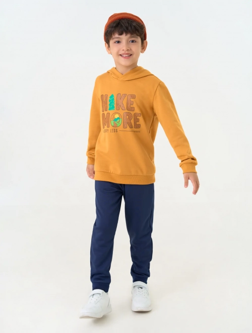 Áo nỉ bé trai có mũ cotton USA có hình in