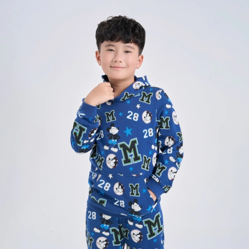 Áo nỉ bé trai có mũ hình in Mickey