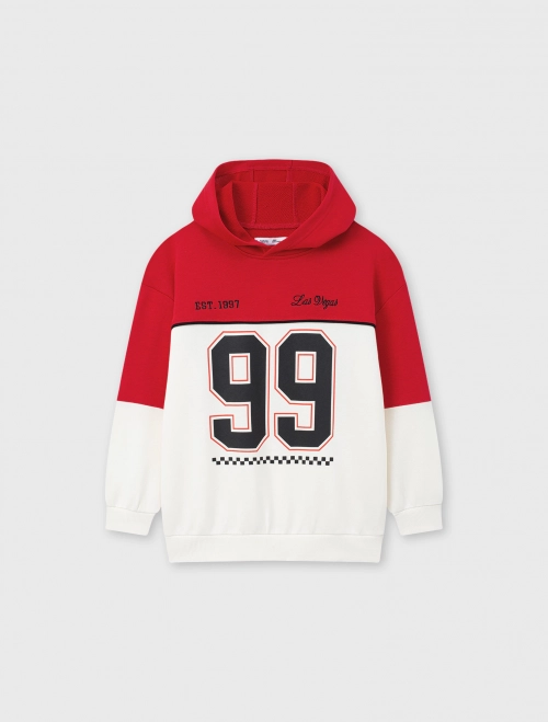 Áo nỉ có mũ bé trai có hình in