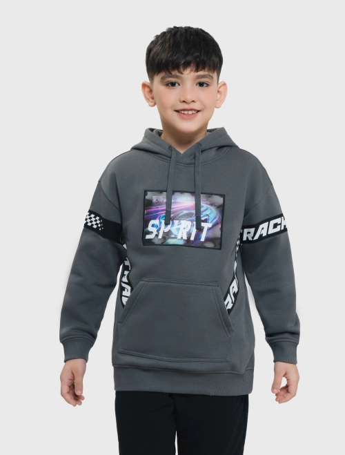 Áo nỉ bé trai có mũ dáng rộng