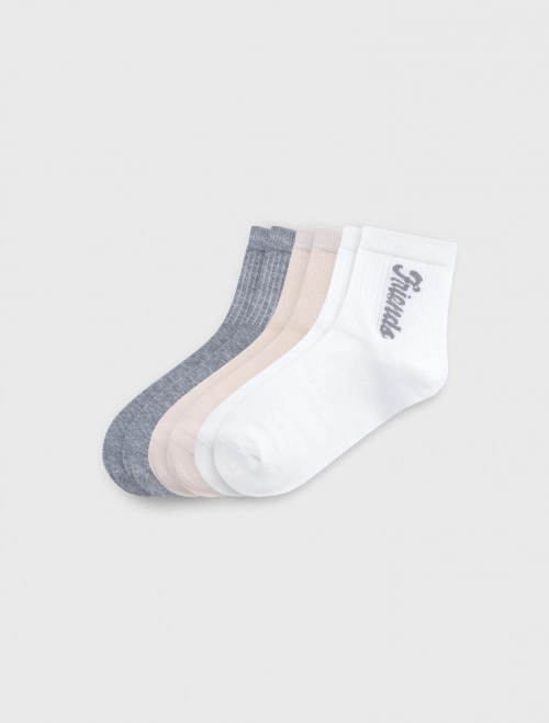 Combo 3 đôi tất unisex trẻ em cổ trung