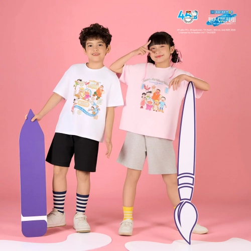 Bộ quần áo unisex trẻ em cotton USA in hình Doraemon