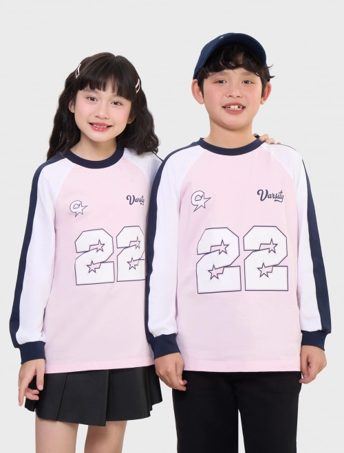 Áo phông dài tay unisex trẻ em cotton USA có hình in