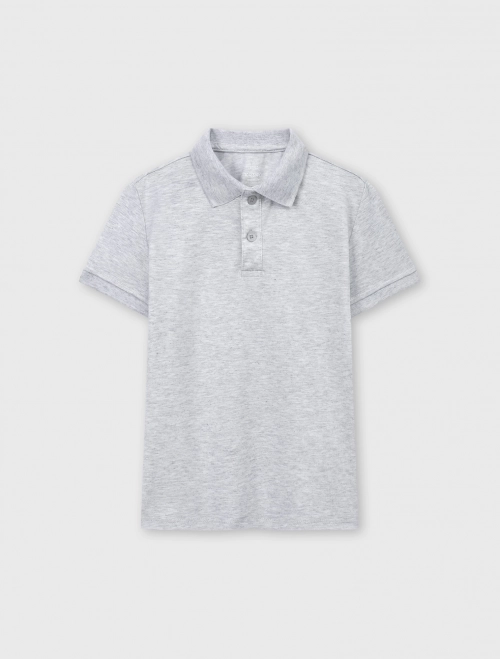 Áo polo unisex trẻ em dáng suông