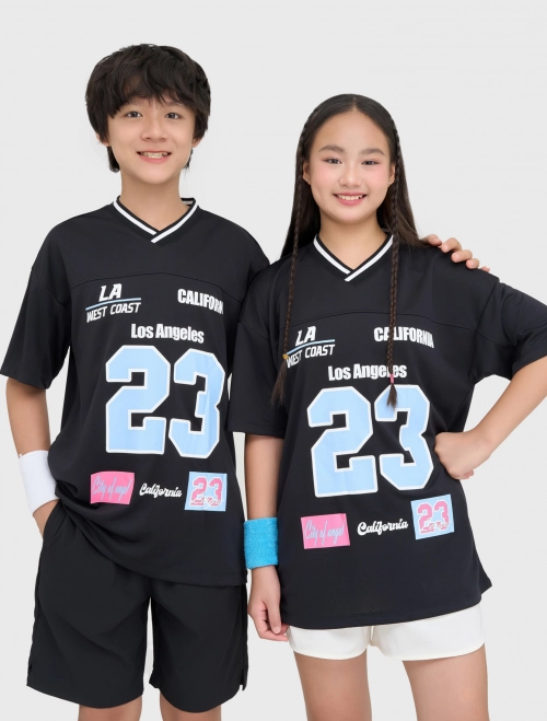 Áo phông active unisex trẻ em có hình in