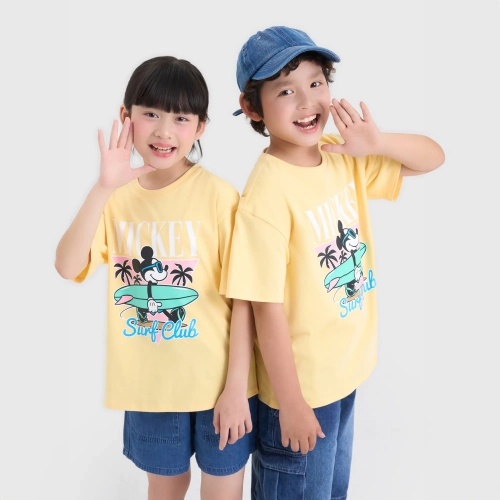 Áo phông unisex trẻ em cotton in hình Mickey