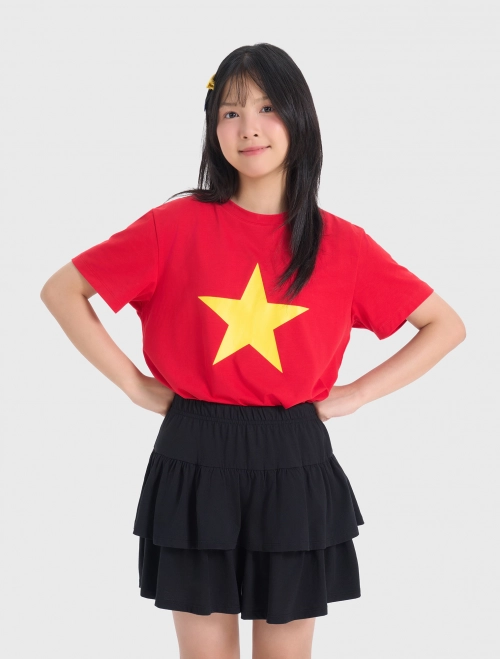 Áo phông unisex trẻ em Cờ đỏ sao vàng