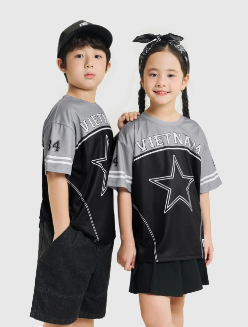Áo thun unisex trẻ em jersey Ngôi sao Vietnam